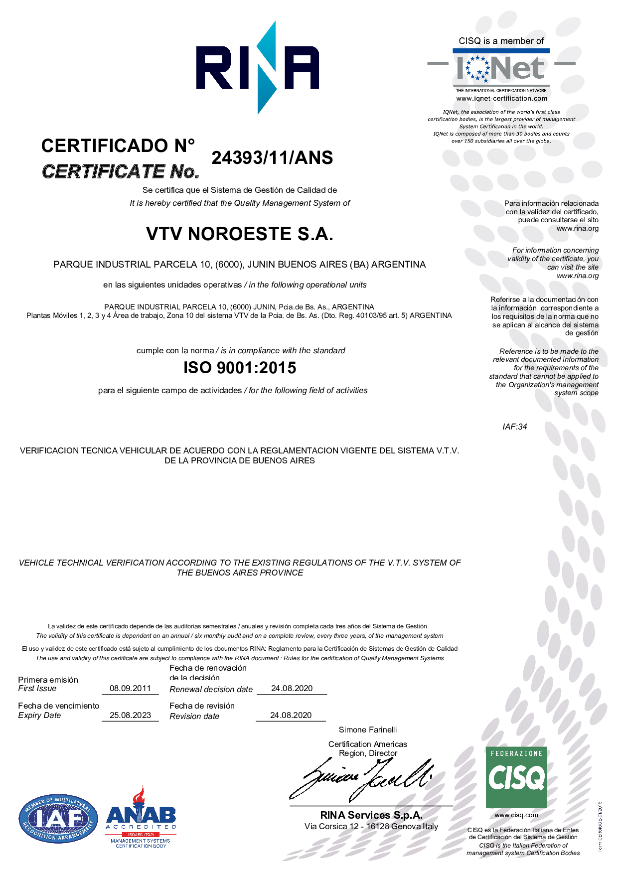 certificado